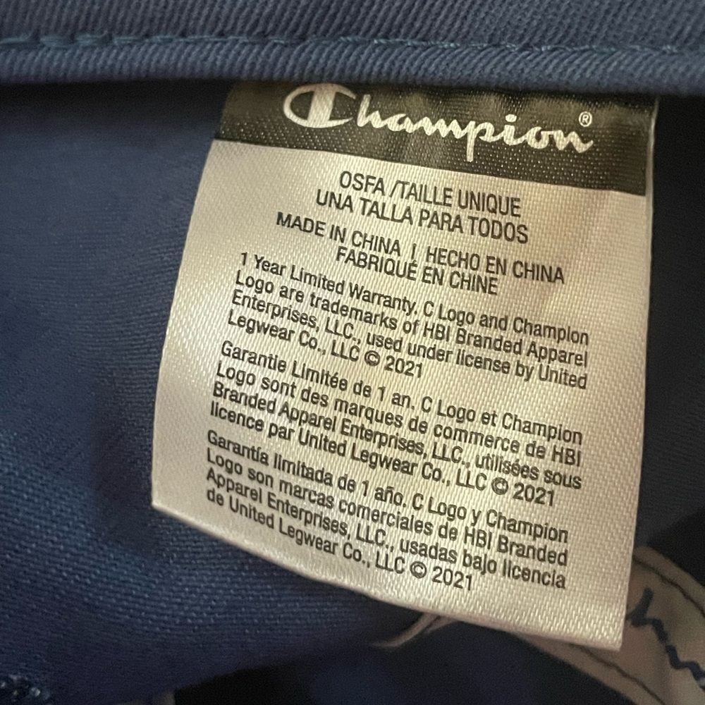 Champion Baseball Cap Blue Adjustable - Picture 4 of 5